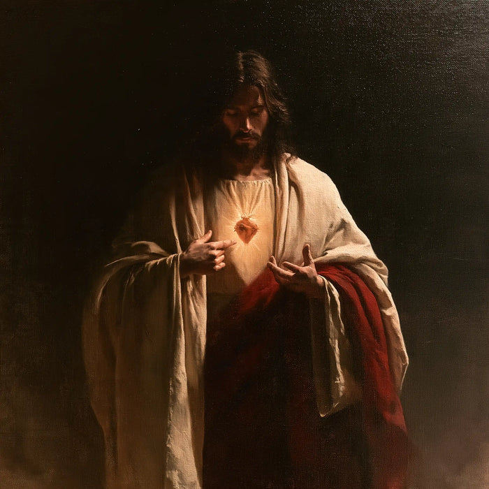 Sacred Heart of Jesus - Contemporary Minimalism · Square n° 2