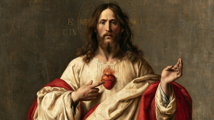 The Sacred Heart of Jesus — The Heart Amid Flowing Robes