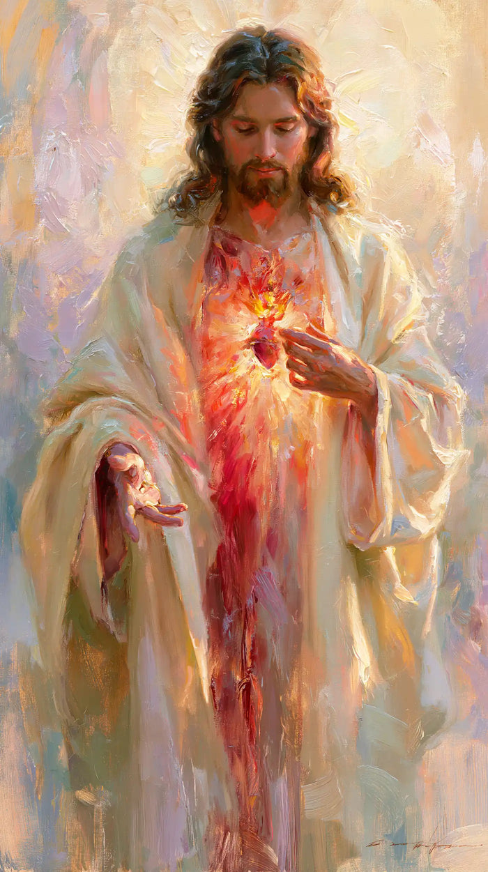 The Sacred Heart of Jesus — The Heart Amid Dawn Reflections
