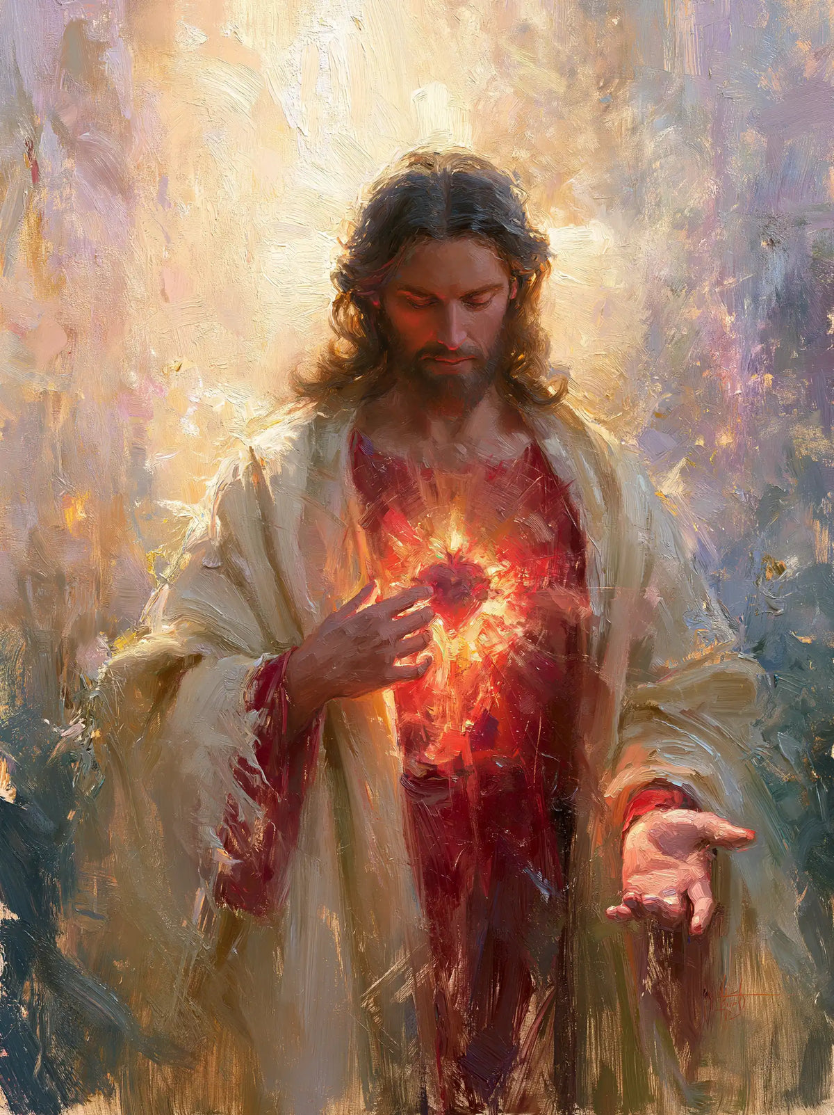Sacred Heart of Jesus - Impressionist · Portrait n° 8