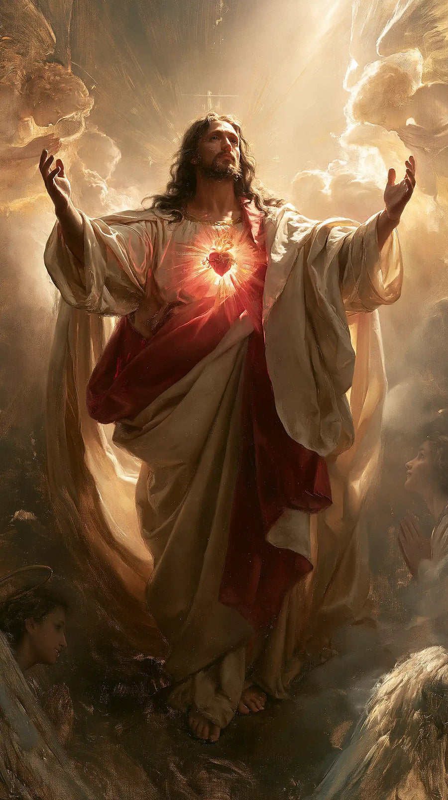 Sacred Heart of Jesus - Jesus as Divine Light · Portrait n° 3