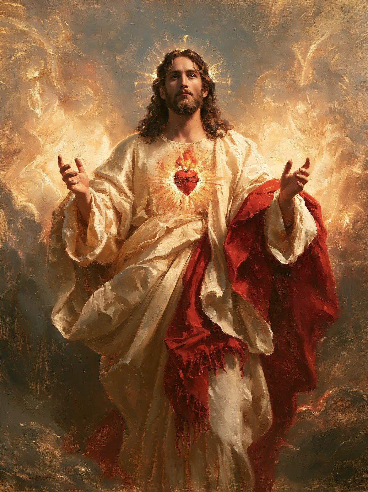 Sacred Heart of Jesus - Jesus as Divine Light · Portrait n° 9