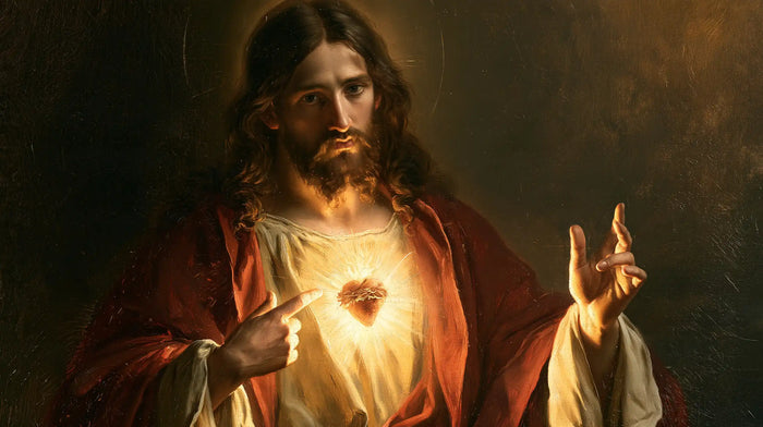 The Sacred Heart of Jesus — The Blessing with Fingers of Light