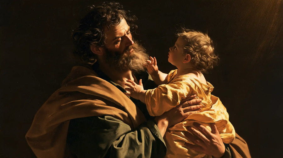 Saint Joseph with the Child Jesus – Theatrical Baroque · Landscape no. 5