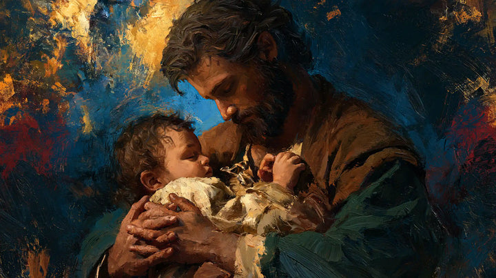 Saint Joseph with the Child Jesus – Expressionist · Landscape no. 15