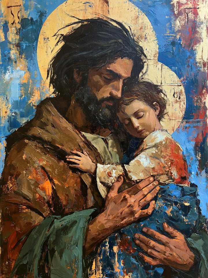 Saint Joseph with the Child Jesus – Expressionist · Portrait no. 6