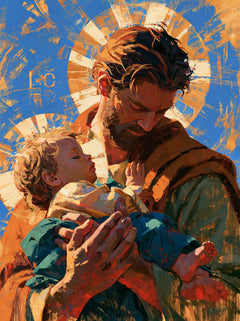 Saint Joseph with the Child Jesus – Expressionist · Portrait no. 7