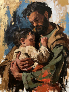 Saint Joseph with the Child Jesus – Expressionist · Portrait no. 9