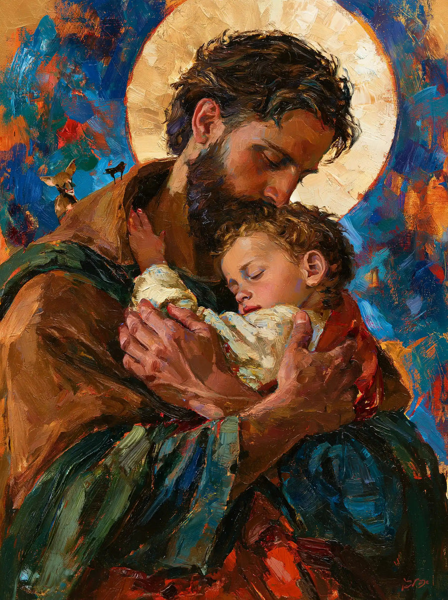 Saint Joseph with the Child Jesus – Expressionist · Portrait no. 10
