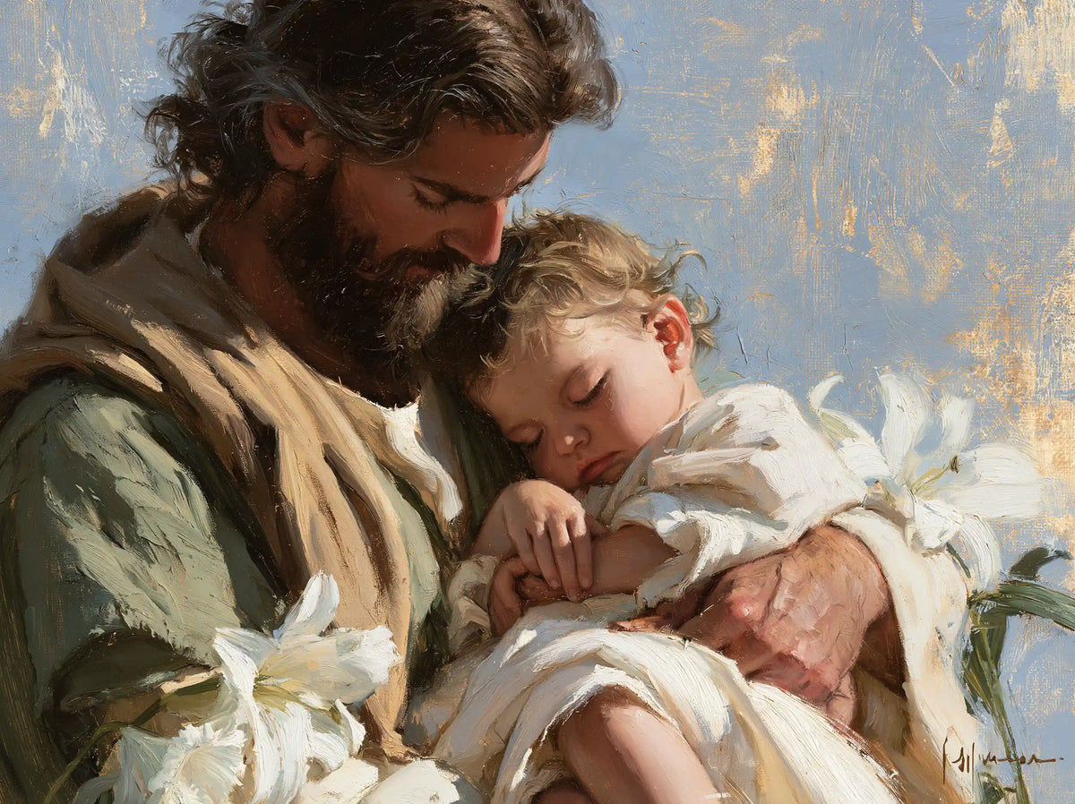 Saint Joseph with the Child Jesus – Impressionist · Landscape no. 1
