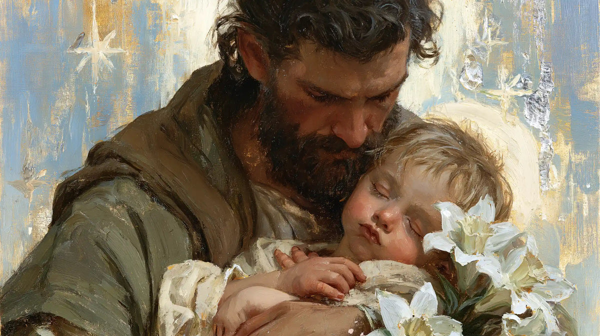 Saint Joseph with the Child Jesus – Impressionist · Landscape no. 14