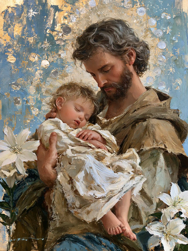 Saint Joseph with the Child Jesus – Impressionist · Portrait no. 12