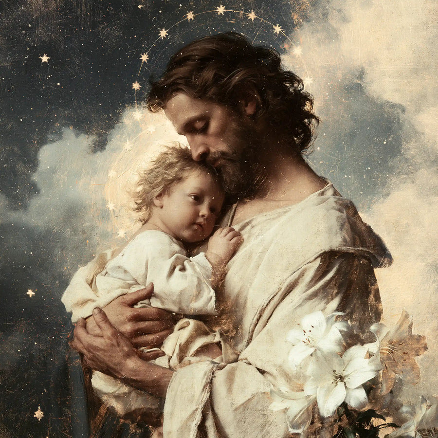 Saint Joseph with the Child Jesus – Symbolist · Square no. 3