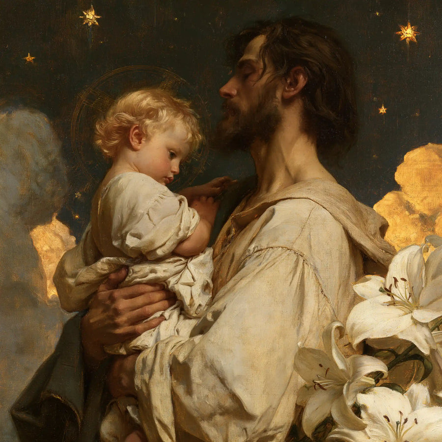 Saint Joseph with the Child Jesus – Symbolist · Square no. 5