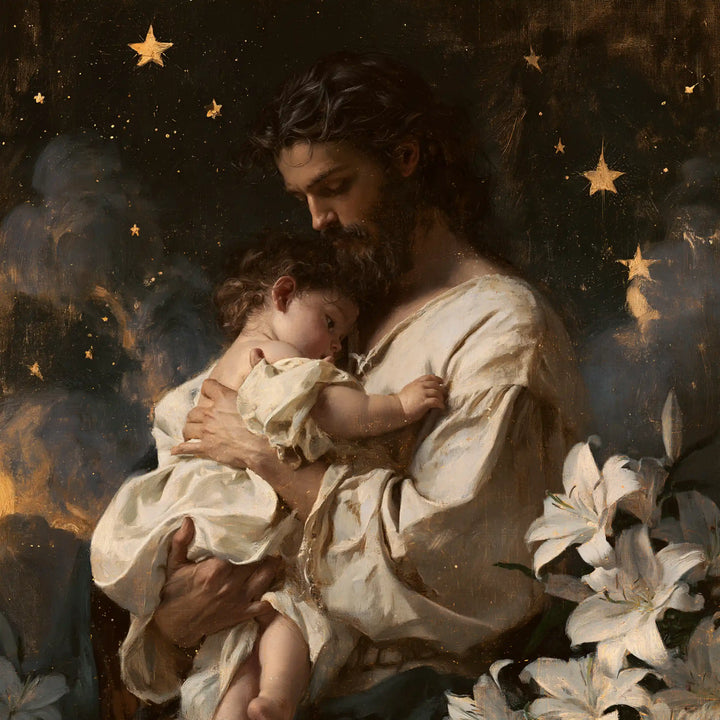 Saint Joseph with the Child Jesus – Symbolist · Square no. 6