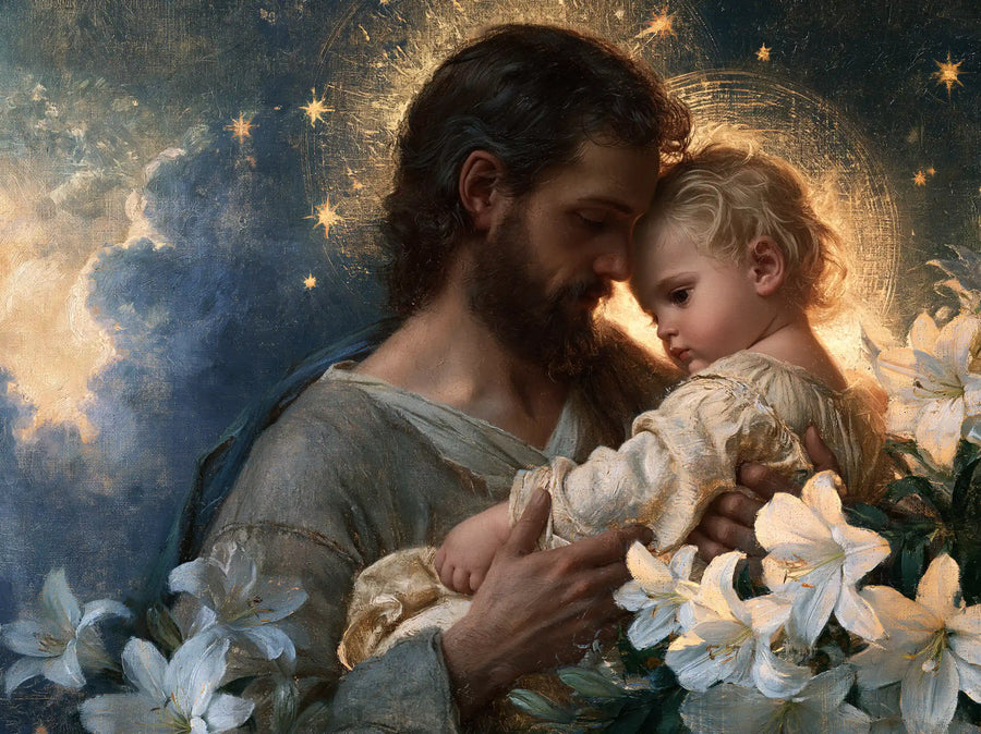 Saint Joseph with the Child Jesus – Symbolist · Landscape no. 3
