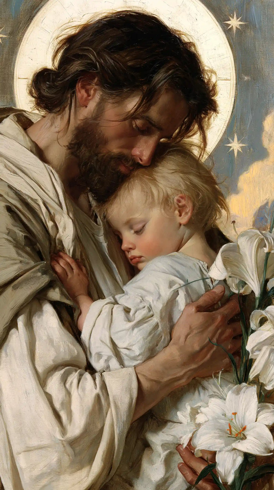 Saint Joseph with the Child Jesus – Symbolist · Portrait no. 7