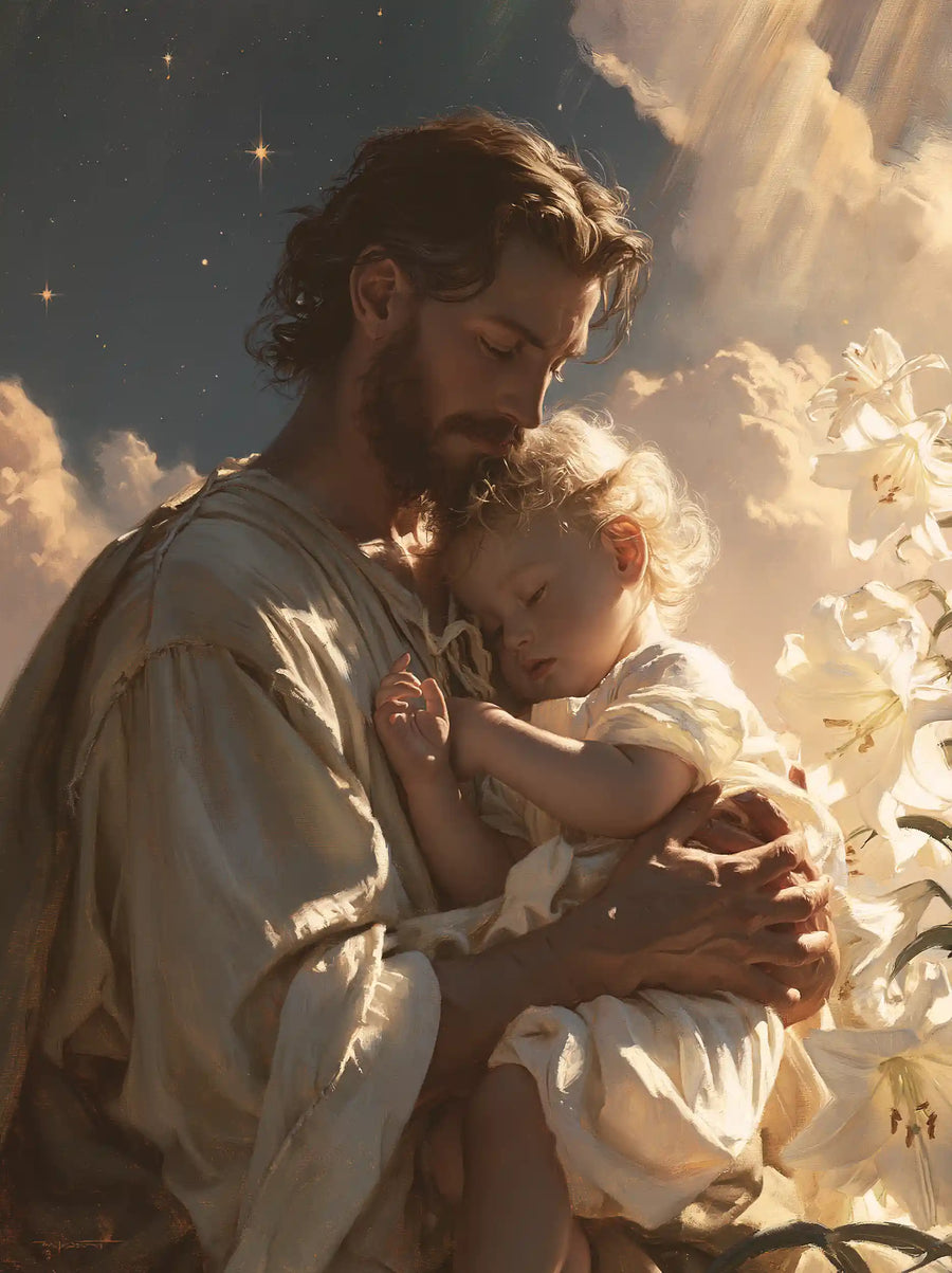 Saint Joseph with the Child Jesus – Symbolist · Portrait no. 15