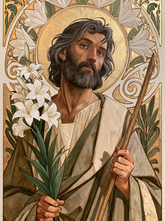 Saint Joseph – Sacred Art Nouveau · Portrait no. 8
