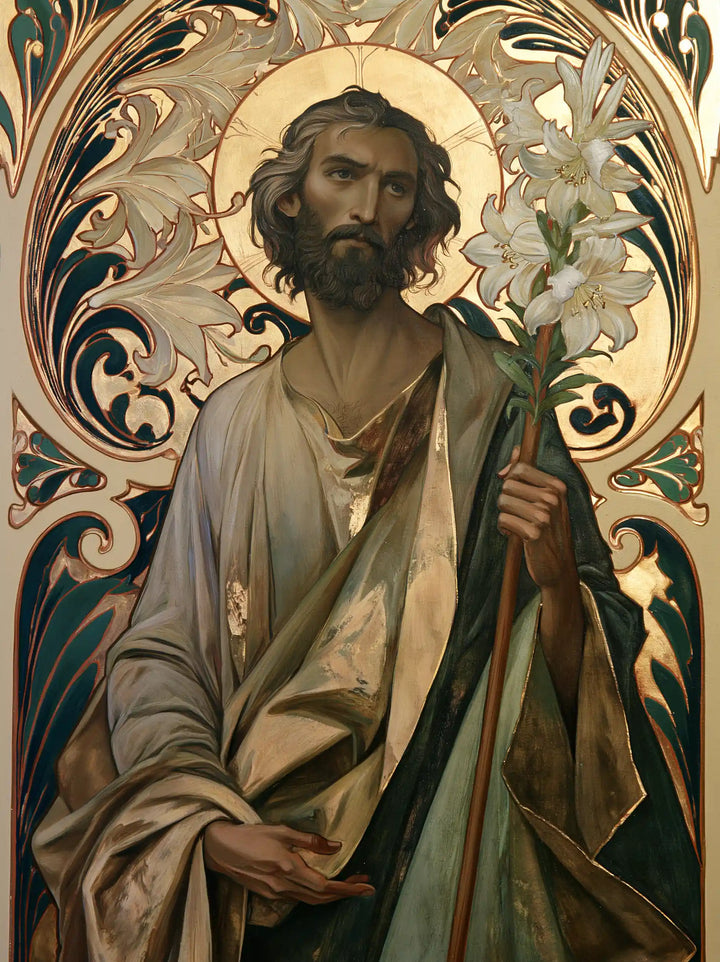 Saint Joseph – Sacred Art Nouveau · Portrait no. 10