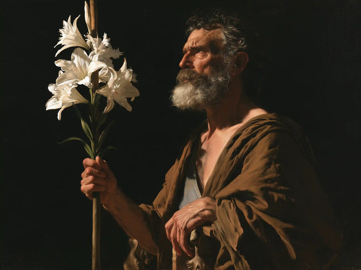 Saint Joseph – Caravaggio Tenebrism · Landscape no. 1