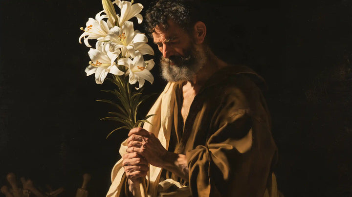 Saint Joseph – Caravaggio Tenebrism · Landscape no. 3