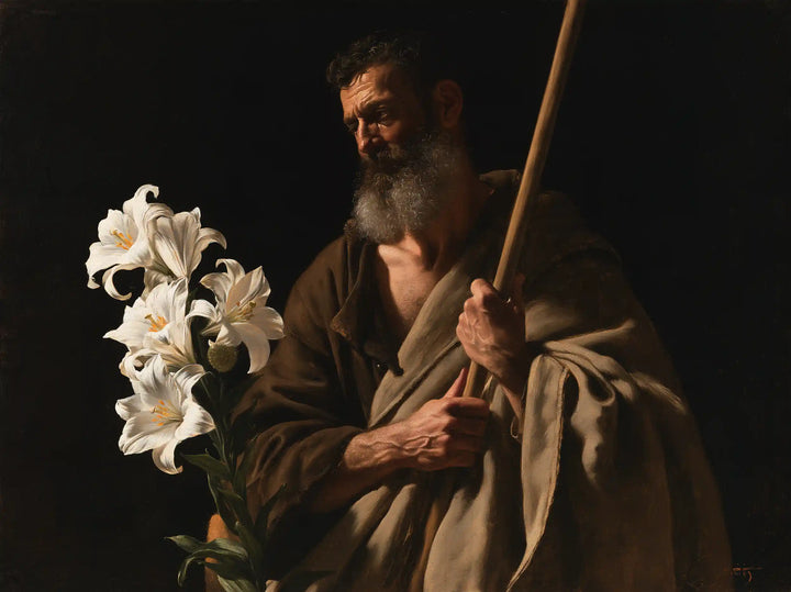 Saint Joseph – Caravaggio Tenebrism · Landscape no. 9