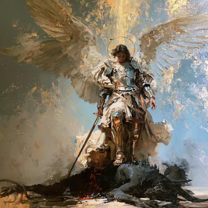 Saint Michael the Archangel – Impressionist · Square no. 1