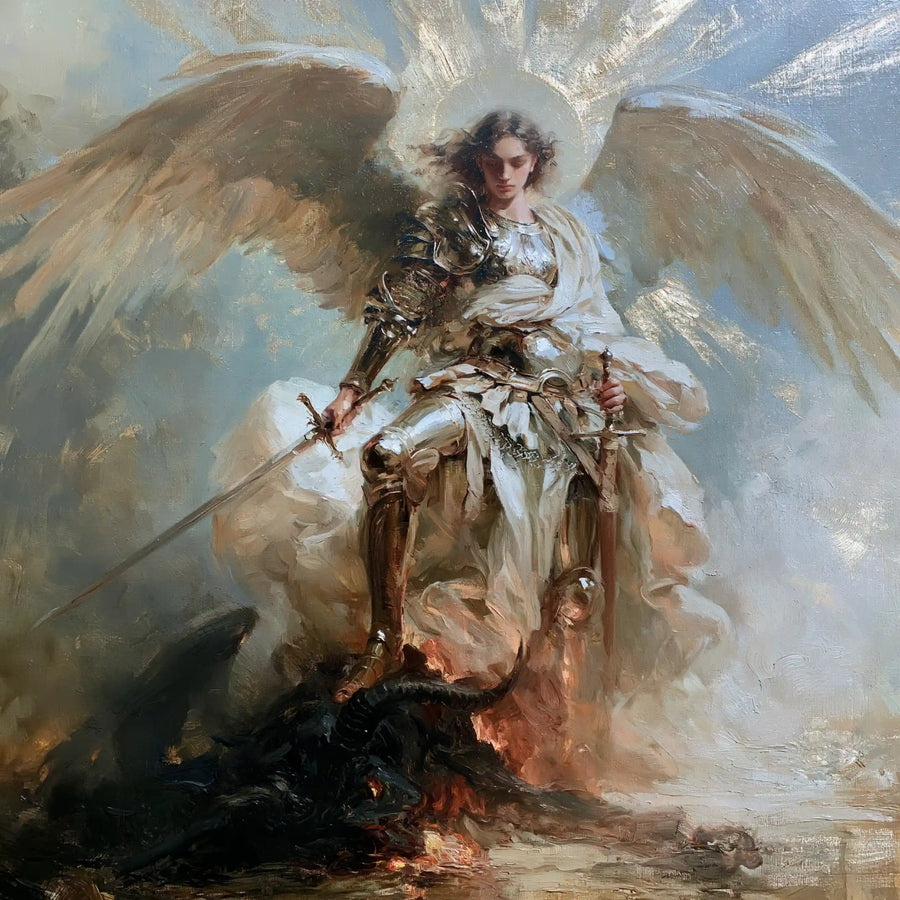 Saint Michael the Archangel – Impressionist · Square no. 3