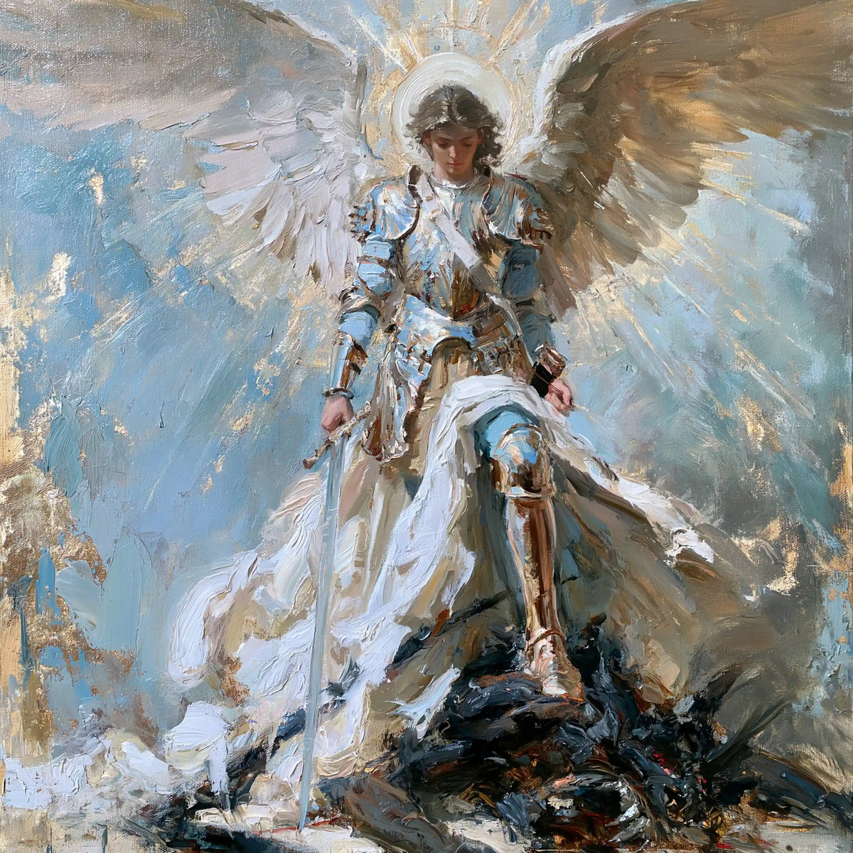 Saint Michael the Archangel – Impressionist · Square no. 4