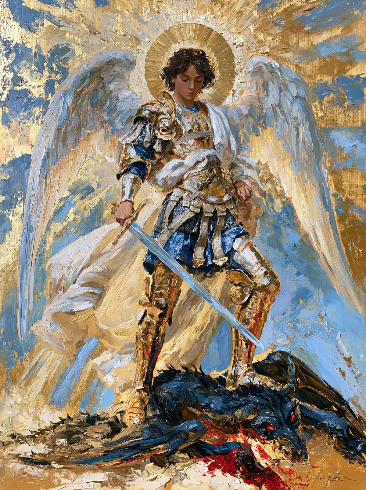 Saint Michael the Archangel – Impressionist · Portrait no. 12