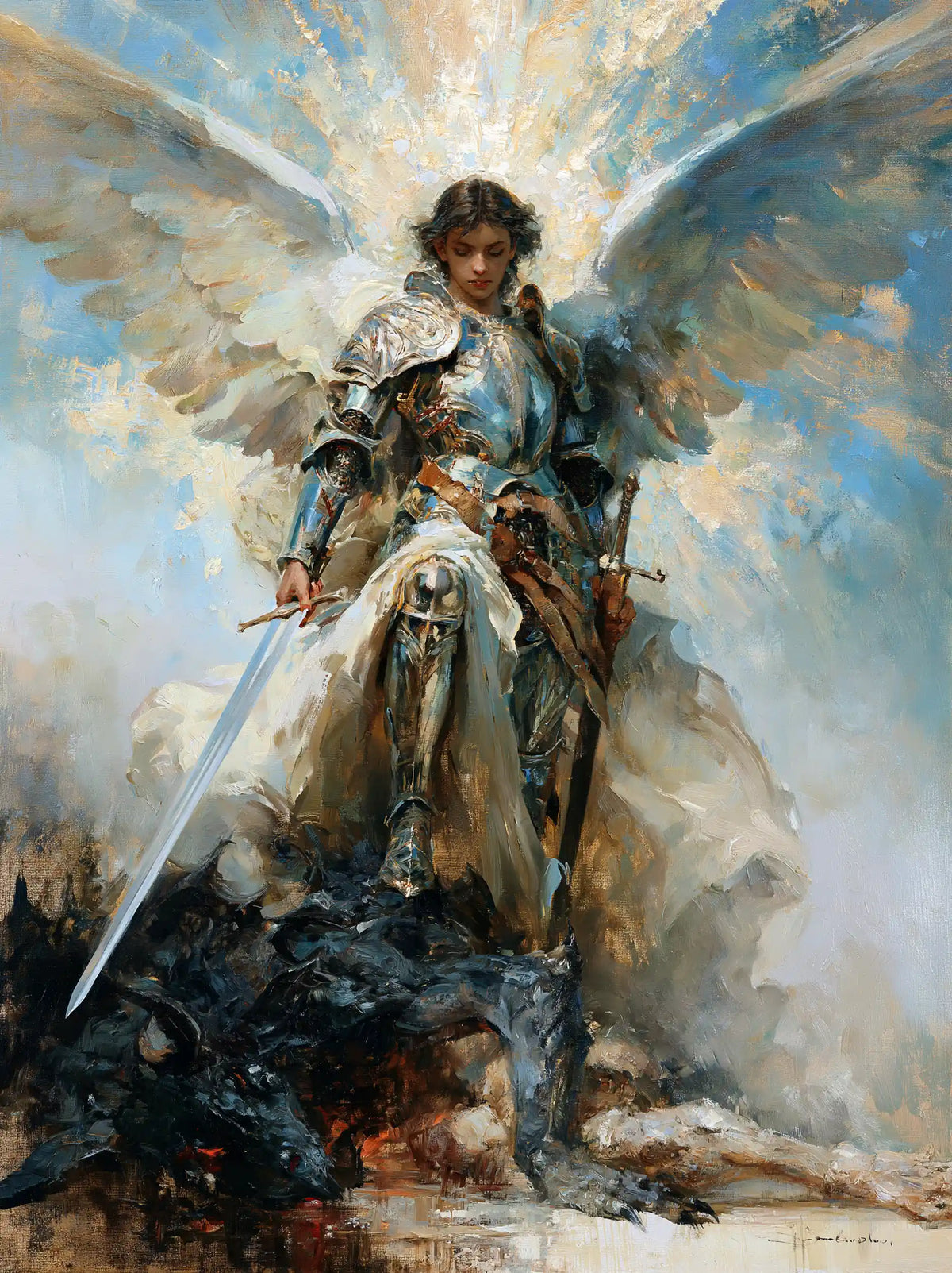 Saint Michael the Archangel – Impressionist · Portrait no. 14