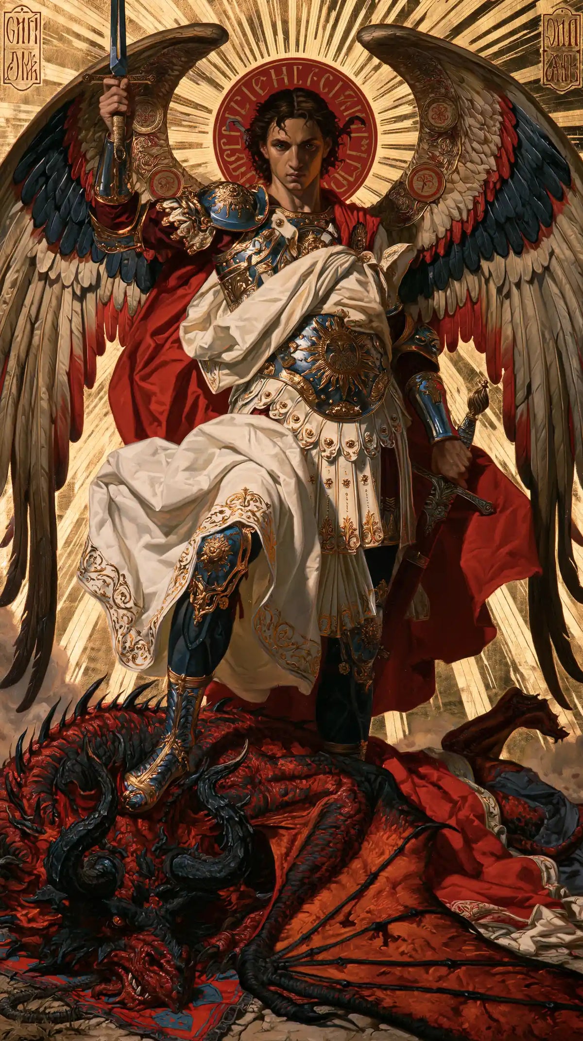 Saint Michael the Archangel – Sacred Gold · Portrait no. 2