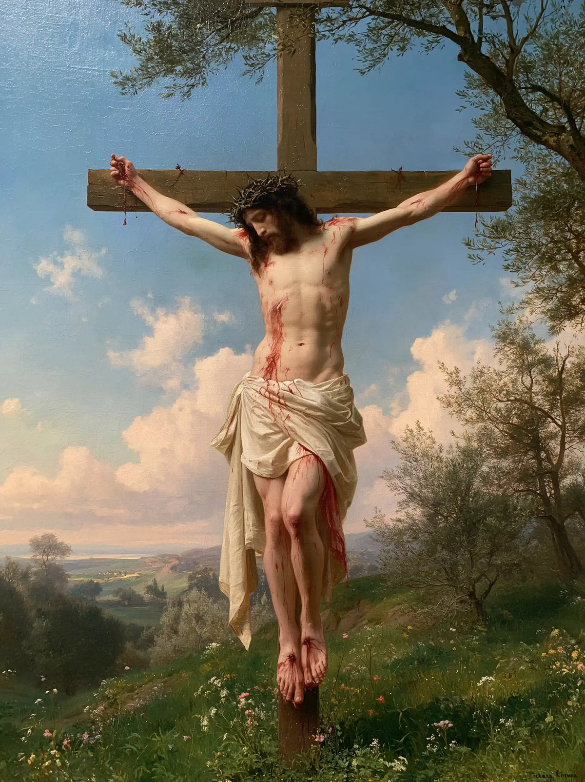 The Crucifixion – Pale Prayer Beneath the Cross