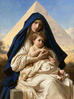 The Virgin Mary and Child Jesus — Shelter Before the Pyramids