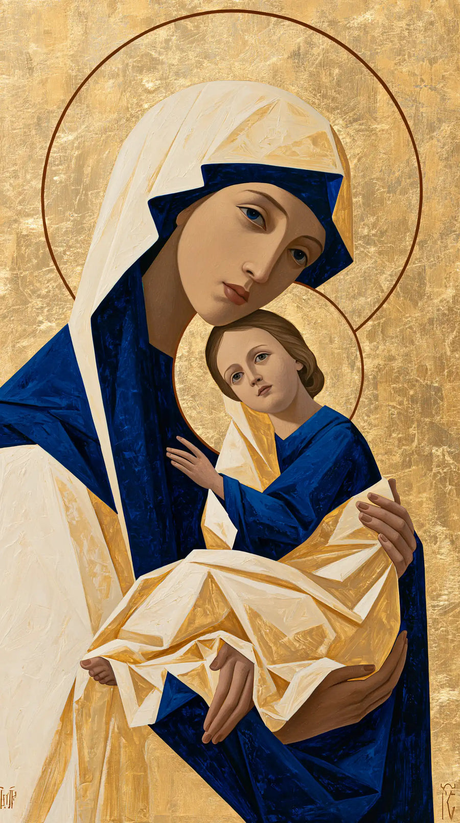 Virgin Mary and Child Jesus - Contemporary Byzantine · Portrait n° 7