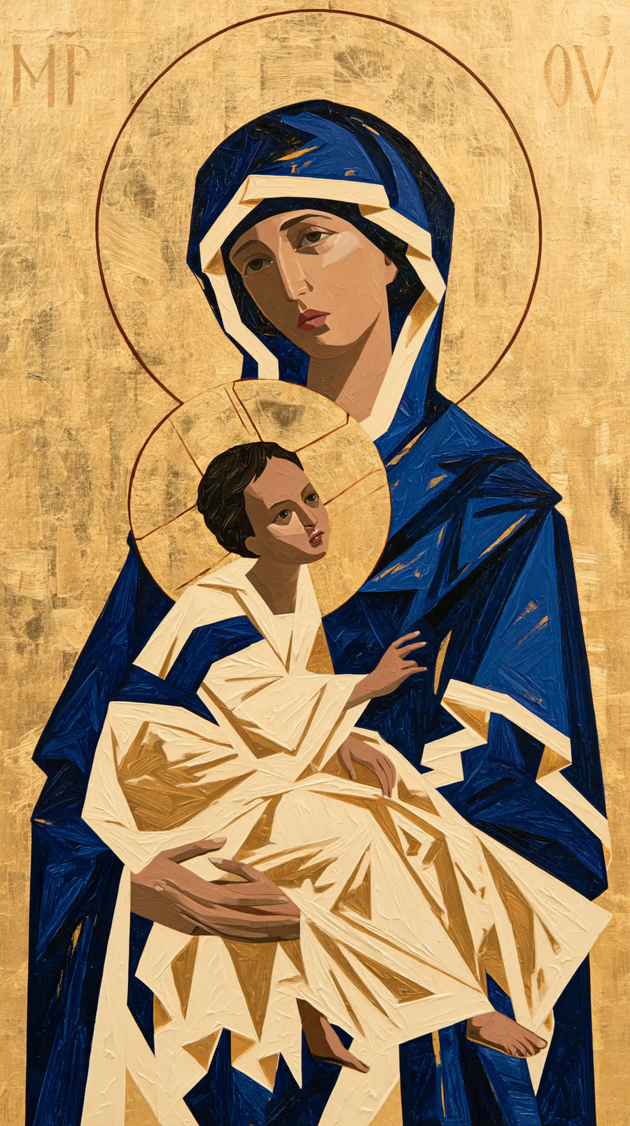 Virgin Mary and Child Jesus - Contemporary Byzantine · Portrait n° 9