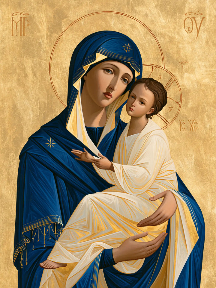 Virgin Mary and Child Jesus - Contemporary Byzantine · Portrait n° 27