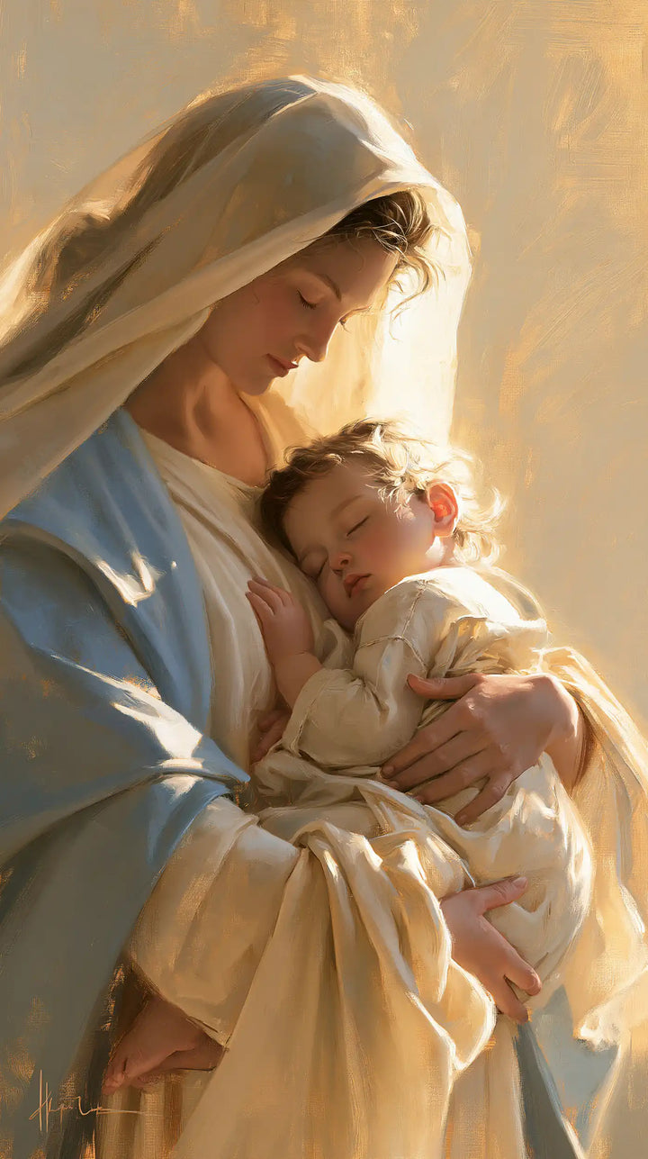 Virgin Mary and Child Jesus - Heavenly Peace · Portrait n° 1