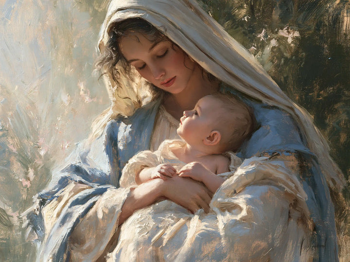 Virgin Mary and Child Jesus - Impressionist · Landscape n° 4