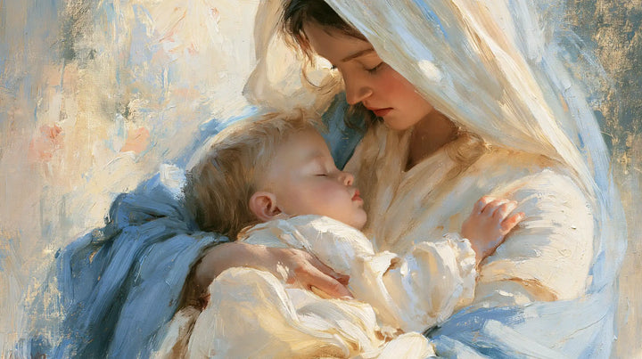 Virgin Mary and Child Jesus - Impressionist · Landscape n° 17