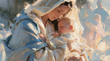 Virgin Mary and Child Jesus - Impressionist · Landscape n° 18