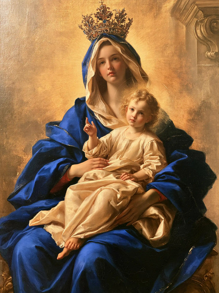 The Virgin and Child — Royal Blue Beside the Pilaster