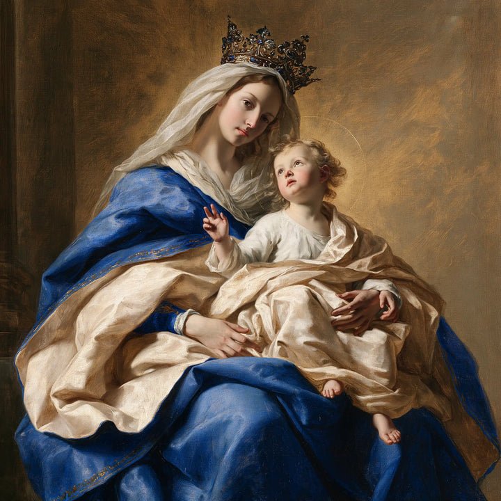 Virgin Mary and Child Jesus - Majestic Virgin and Child · Square n° 6