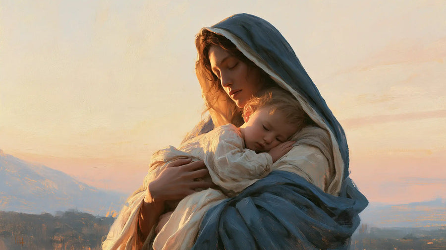 Virgin Mary and Child Jesus - Mary and Jesus at Dawn · Landscape n° 6