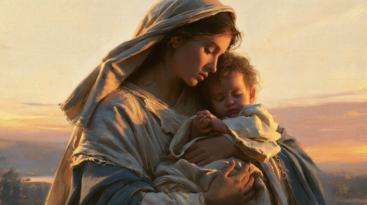 Virgin Mary and Child Jesus - Mary and Jesus at Dawn · Landscape n° 7