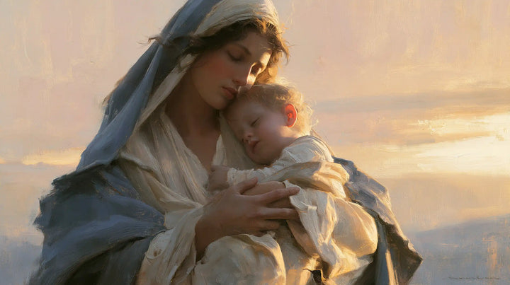 Virgin Mary and Child Jesus - Mary and Jesus at Dawn · Landscape n° 8