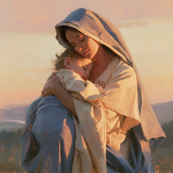 Virgin Mary and Child Jesus - Mary and Jesus at Dawn · Square n° 8