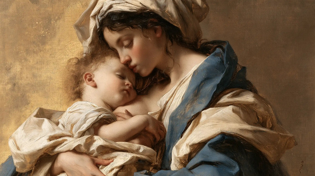 The Virgin and Child — The Peaceful Brow Beneath His Mother’s Lips