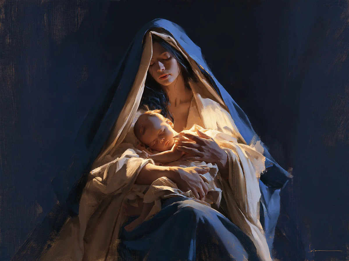 The Virgin and Child — The Cradle at the Centre of Blue Silence